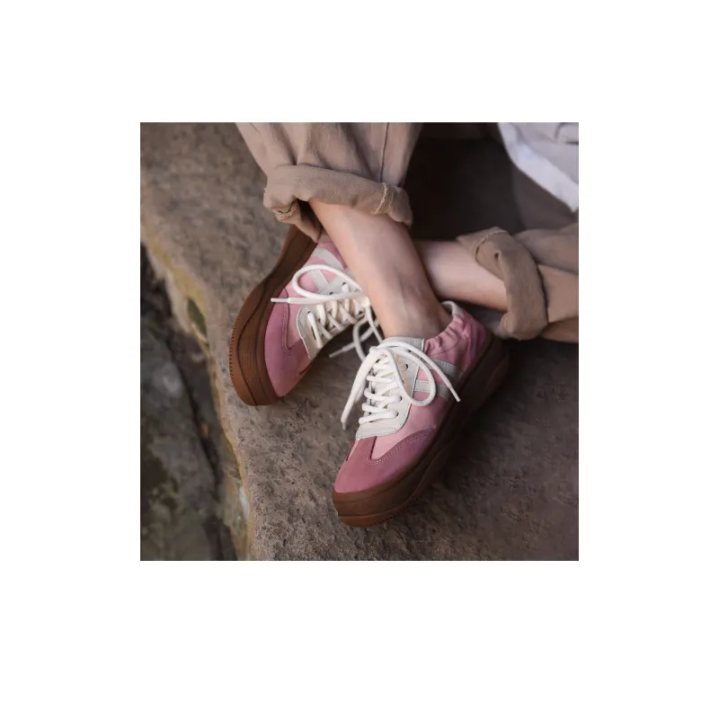 ARTMU Casual Shoes Women's Low Top Pink/Ecru-5