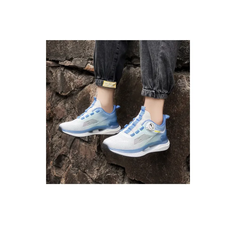 Warrior Running Cushioning Lightweight Low Top Casual Shoes Men's Gray Blue-9