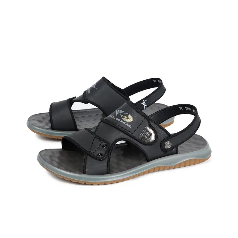 Wit Beach Sandals Men Black-1