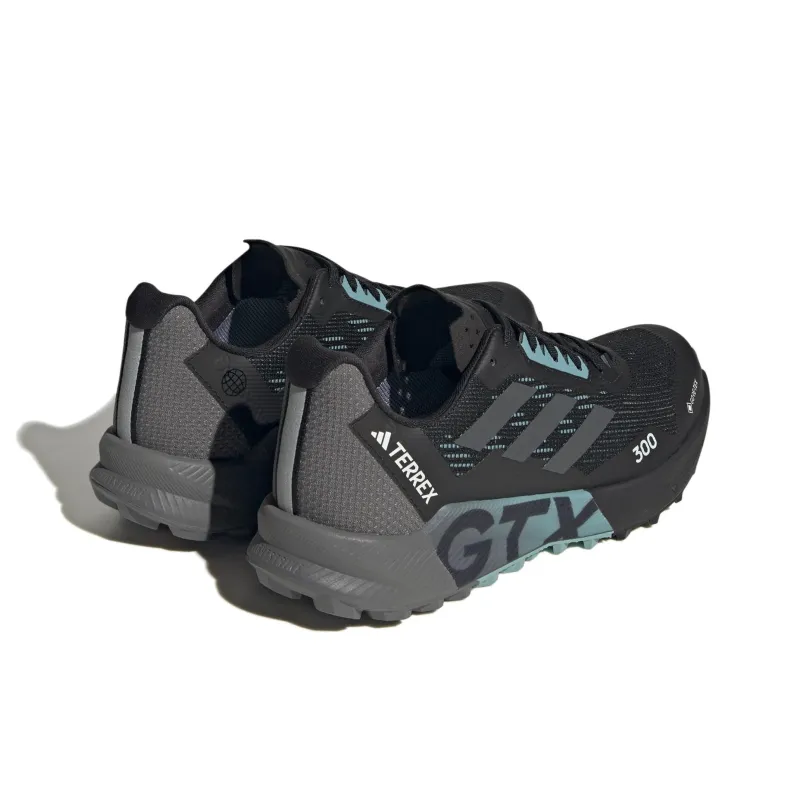 Adidas Terrex Agravic Flow 2 Anti-Slip Wear-Resistant Low-Top Trail Running Running Shoes Women's Black-3