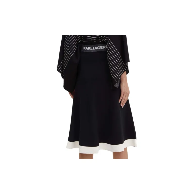 KARL LAGERFELD / Karl Lagerfeld Jeans Flared Knit Skirt-1