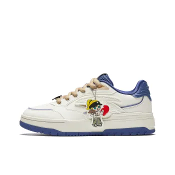 POP MART x Anta Molly Anti Slip Wear Resistant Low Top Skateboard Shoes Women's White Blue