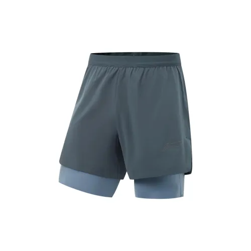 LINING Running Collection Sports Shorts Men Turquoise / Autumn Blue