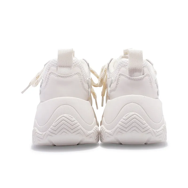 SNXR Anti-Slip Wear-Resistant Waterproof And Breathable Low-Top Chunky Sneakers Women's Beige-62
