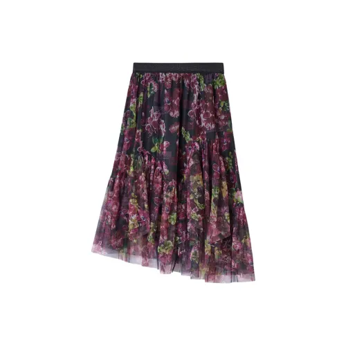 COCOON Casual Long Skirts Women's Multicolor Fabric