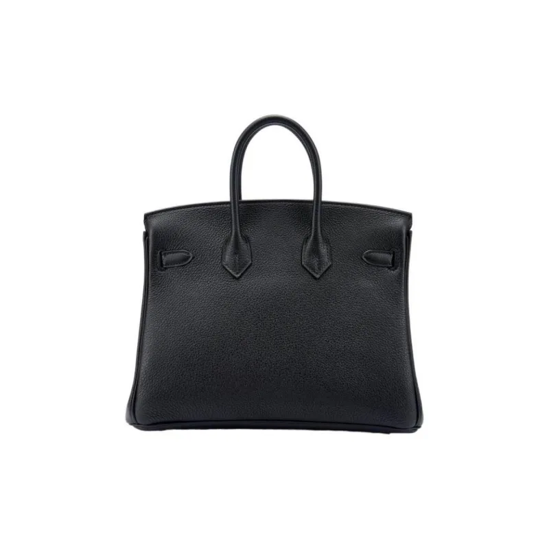 HERMES Birkin Togo Calfskin Birkin Bag Handbag Women's Black Inner Stitch 6T Tundra-1