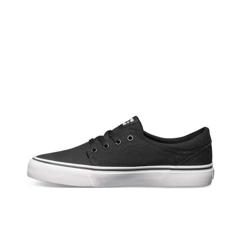 DC Shoes Low Top Canvas Shoes Men's Black White-1