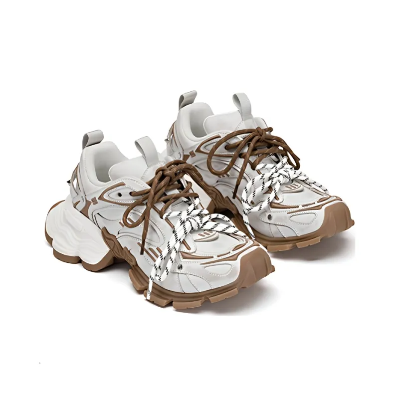 SUGARSU Low Top Chunky Sneakers Women's White-3