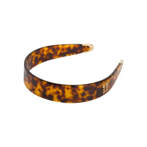 MIU MIU Plexiglass Headbands Women's Gold/Honey/Tortoiseshell