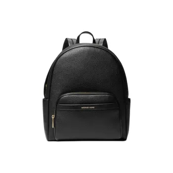 MICHAEL KORS Litchi Grain Leather Backpack Large Size Women's Black