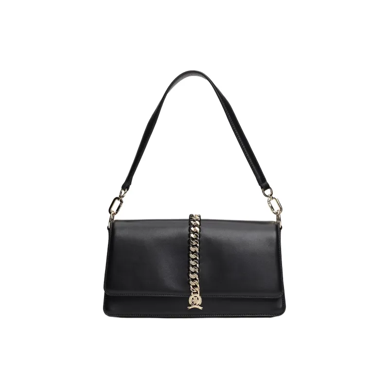 Tommy Hilfiger Leather Handbag Shoulder Bag Regular Women's Black-0