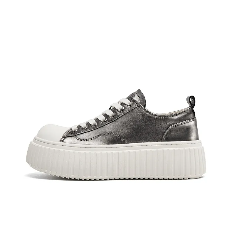 CHERYKALLY Low-Top Skateboard Shoes Women's Gunmetal-0