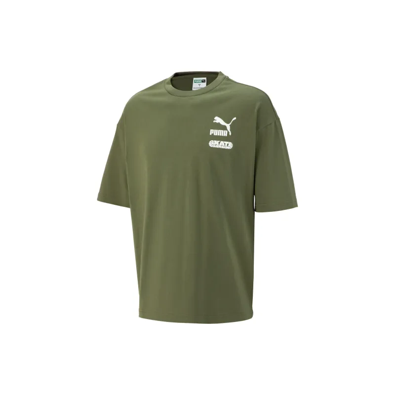 PUMA T Shirts Men Army Green-0