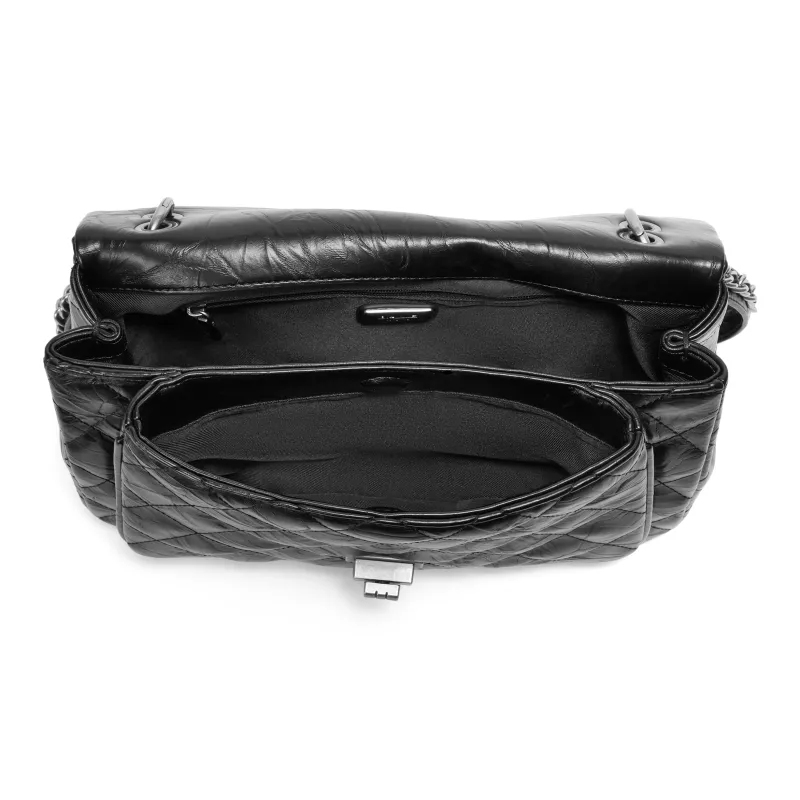 BELLE Artificial Leather Shoulder Bag Medium Size Women's Black-2
