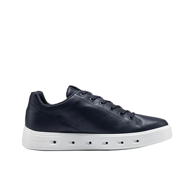 Ecco Low Top Skateboard Shoes Men's Marine Blue-1