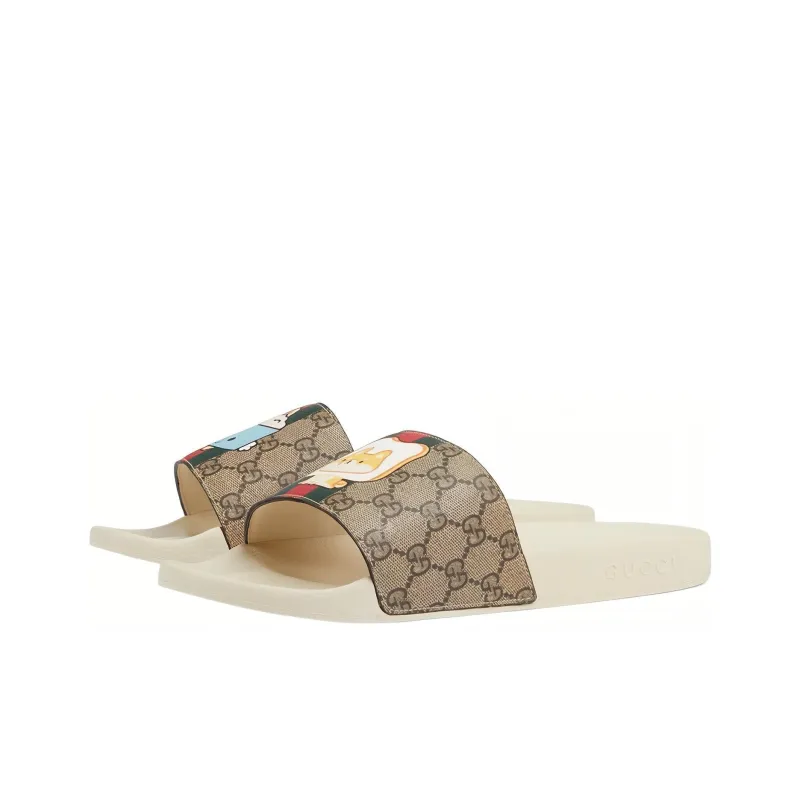 GUCCI Animal Web Slides 'Beige'-3