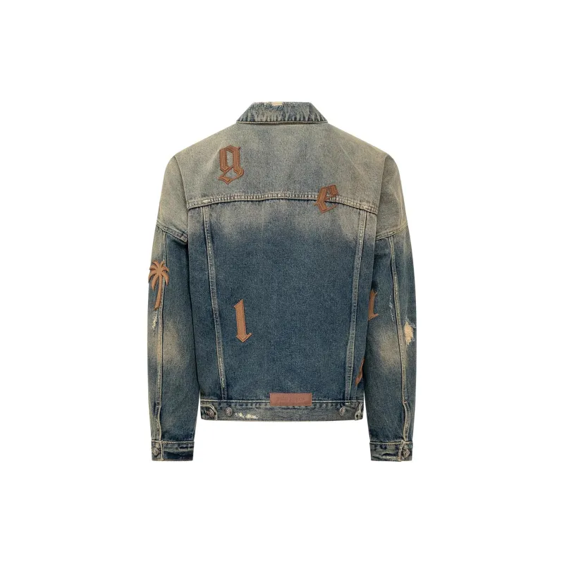 PALM ANGELS Flap Pockets Denim Jacket-1