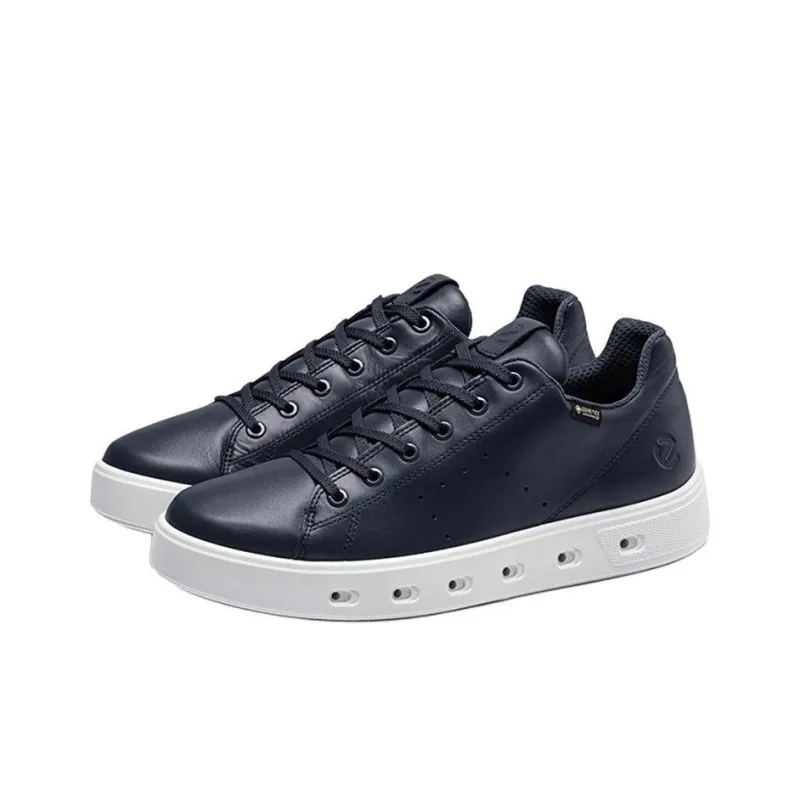 Ecco Low Top Skateboard Shoes Men's Marine Blue-3