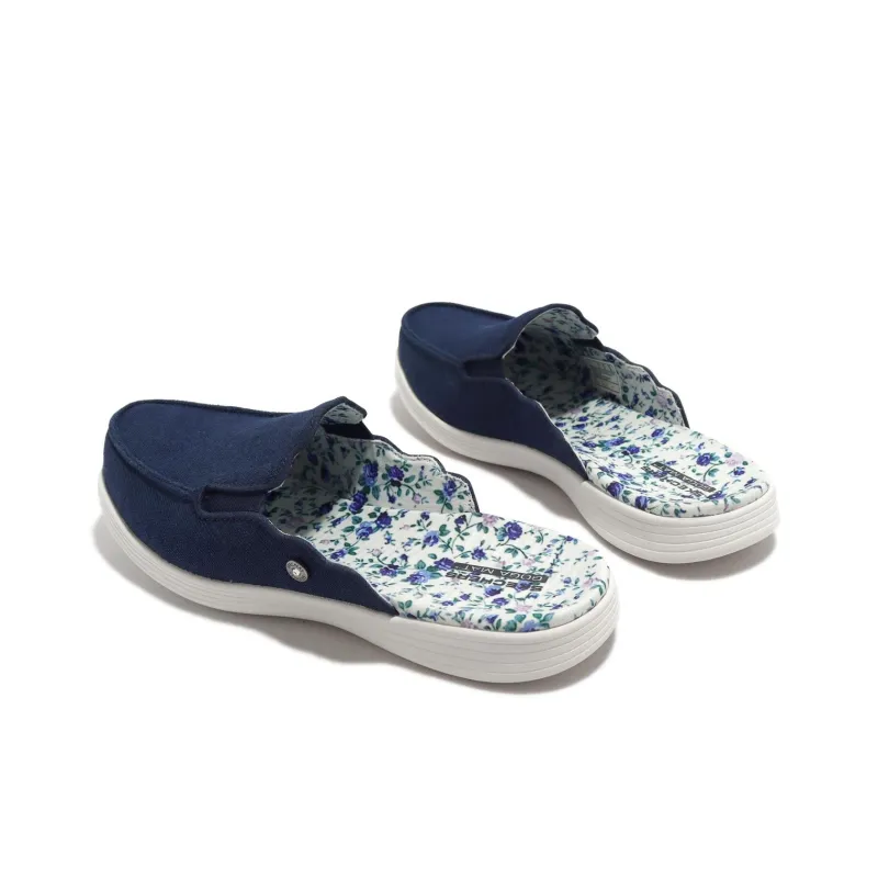 Skechers Foam Sole Stitching Wrap-toe Slippers Women's Blue-6