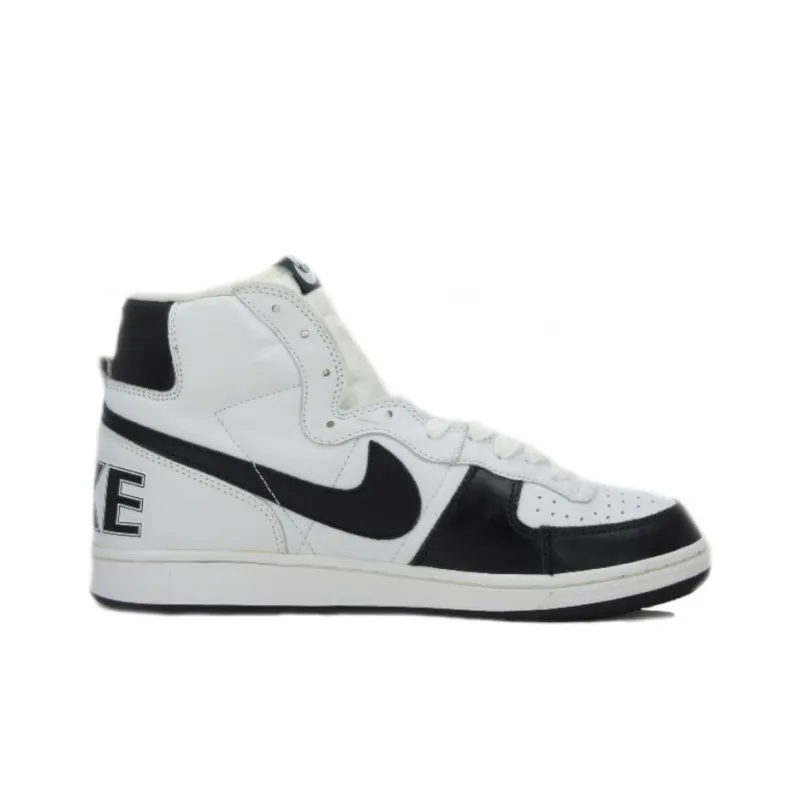 Nike Terminator Anti Slip Wear Resistant High Top Skateboard Shoes Men's White-1