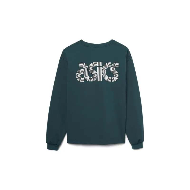 Asics GRAPHIC LONG SLEEVE TEE T-Shirt Unisex Green-1