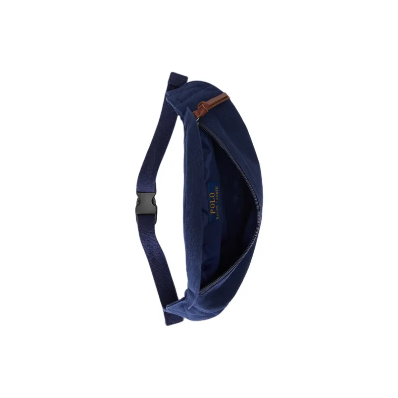 Polo Ralph Lauren Cotton One Shoulder Crossbody Fanny Pack Men's Marine Blue-3
