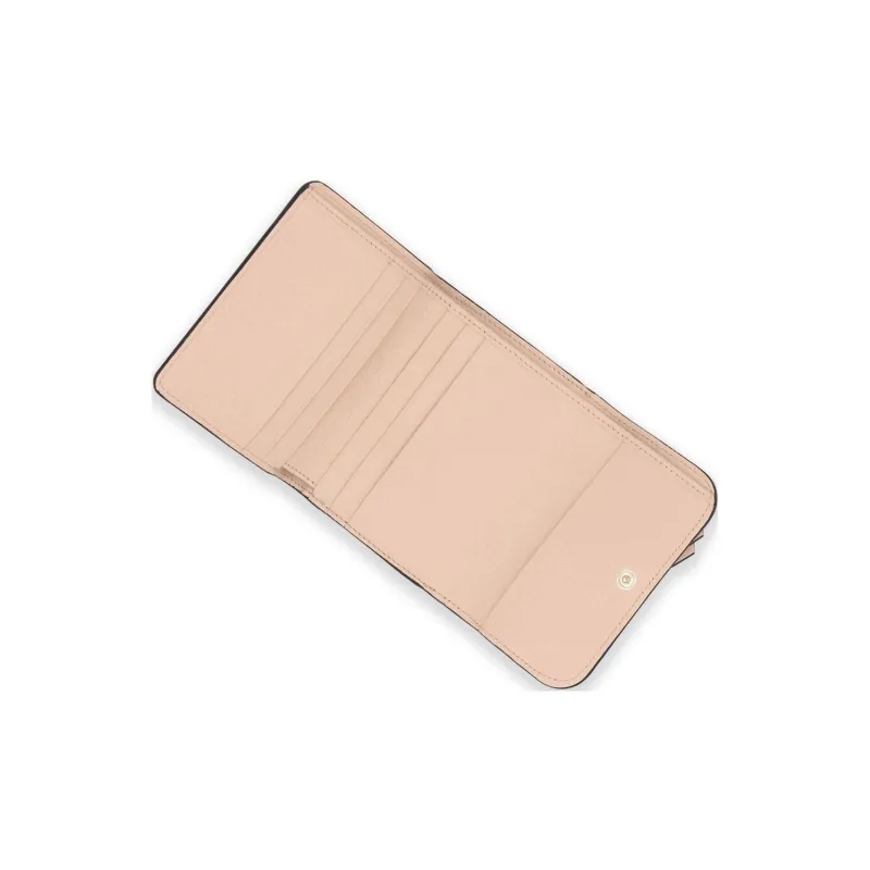 Chloe Alphabet Calfskin Wallet Mini Women's Cement Pink-3
