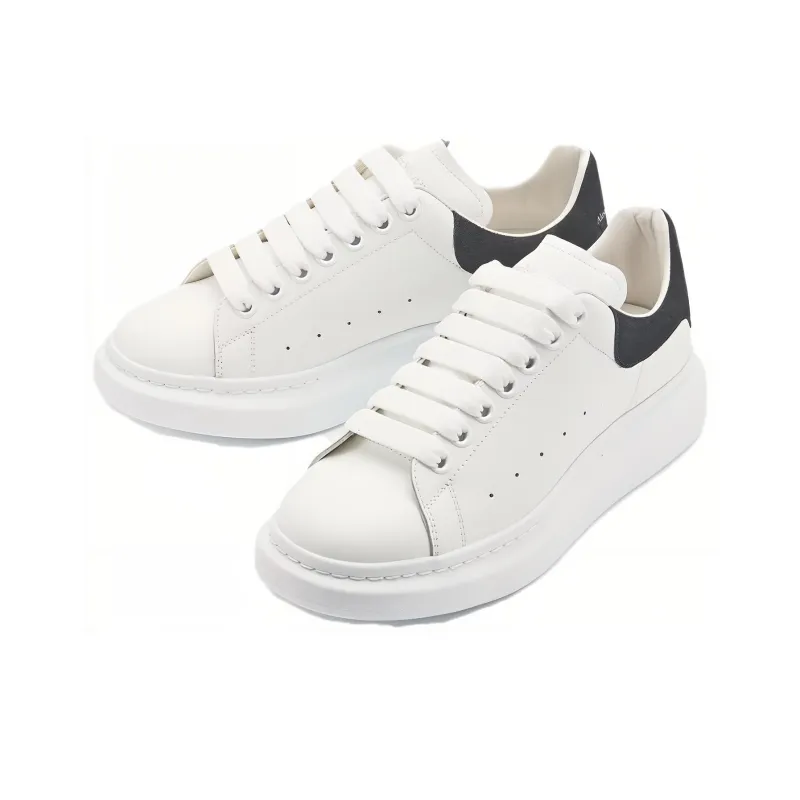 Alexander McQueen Oversized Sneaker 'Black Embossed Suede Crocodile'-1