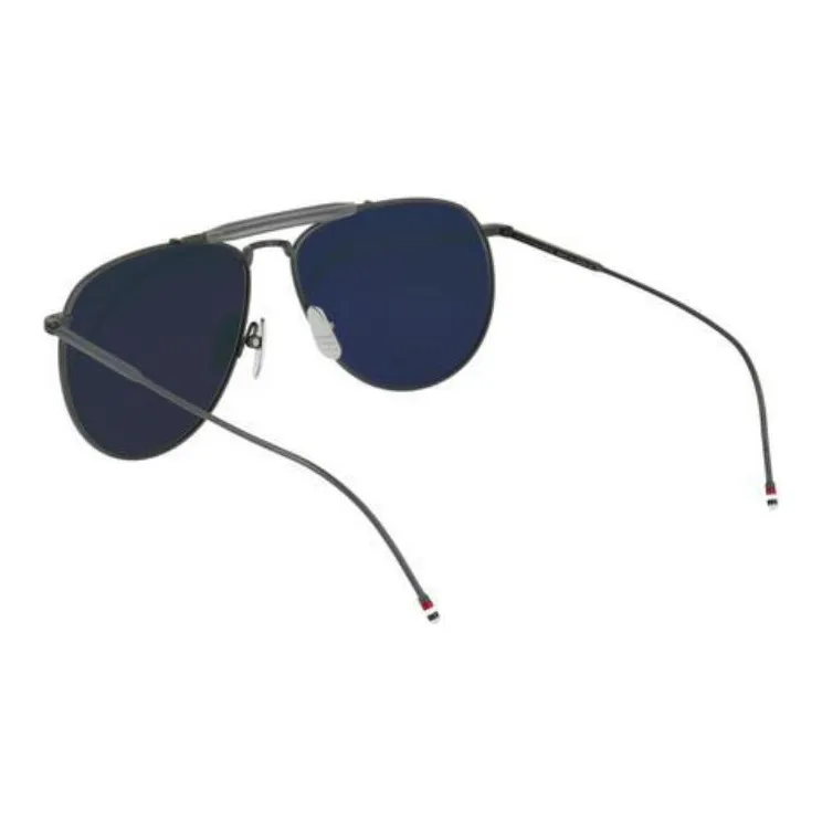 THOM BROWNE· Titanium Alloy Aviator Sunglasses Women's Gray-3
