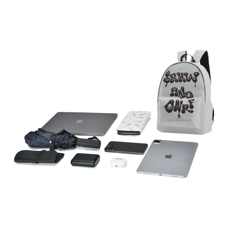 SRRW PU Students Backpack Regular Unisex Ecru-22