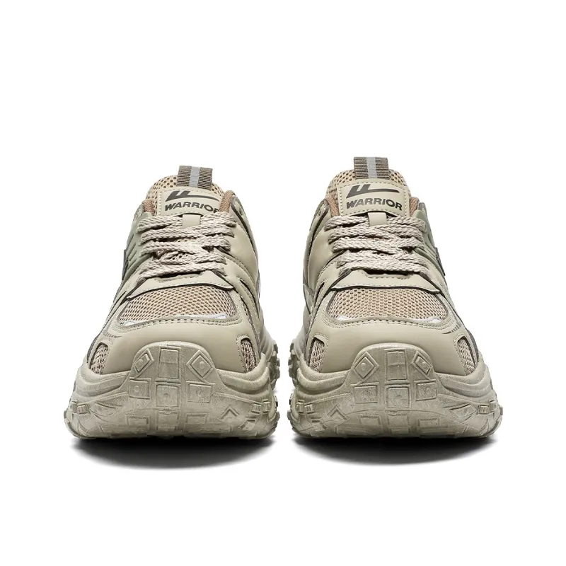 Warrior Abrasion Resistant Height Increasing Low Top Chunky Sneakers Men's Army Green-3