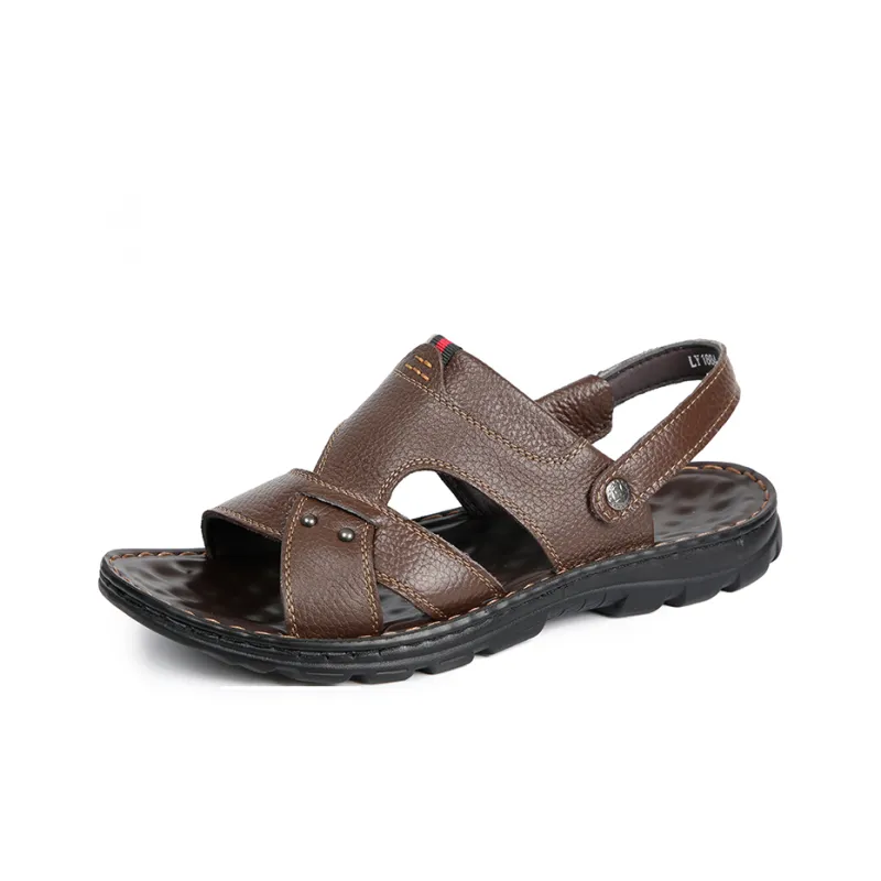 Wit Beach Sandals Men Brown-1