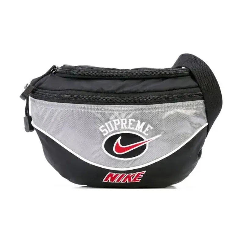 Supreme Nike Collaboration SS19 Nylon Sling Bag, Fanny Pack Regular Unisex Silver-1