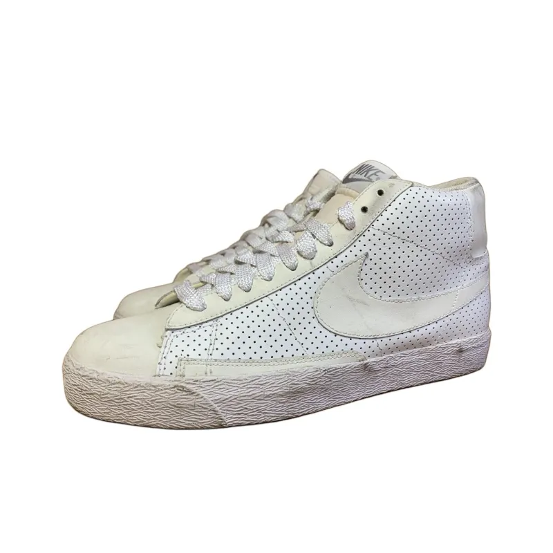 Nike Blazer High Anti-Slip Wear-Resistant High-Top Skateboard Shoes Men's White-2