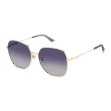 Rose Gold Frame with Gray Blue Gradient Gray Lens