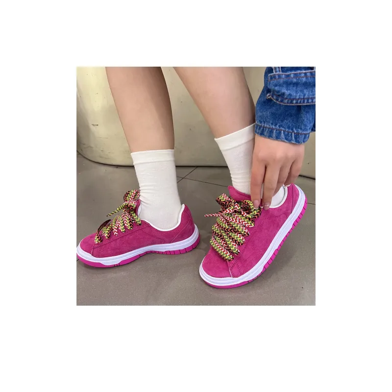 Shionpo Casual Shoes Anti-Slip And Wear-Resistant Breathable Low-Top Skateboard Shoes Unisex Dragon Fruit Red-10