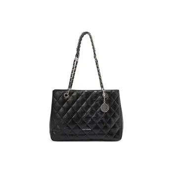 BELLE Artificial Leather Tote Bag, Shoulder Bag Women's Black