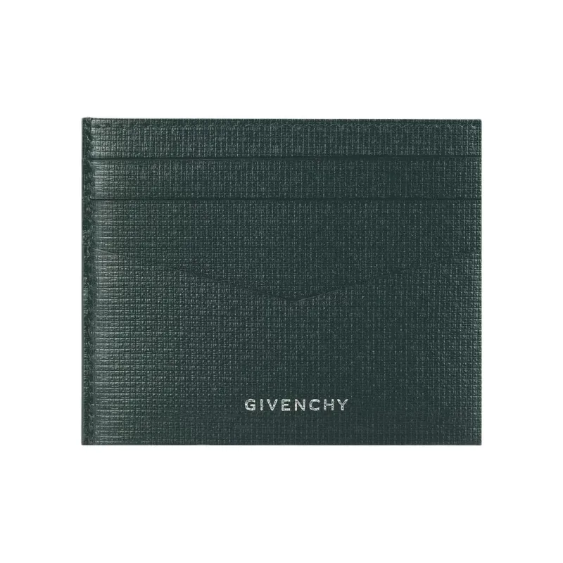 Givenchy Calfskin Card Holder Women's Dark Green-0