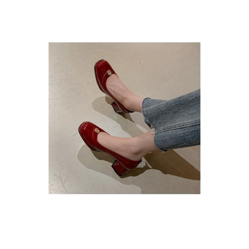 Naiyee Chunky Heel High Heels 4.5cm Women's-17