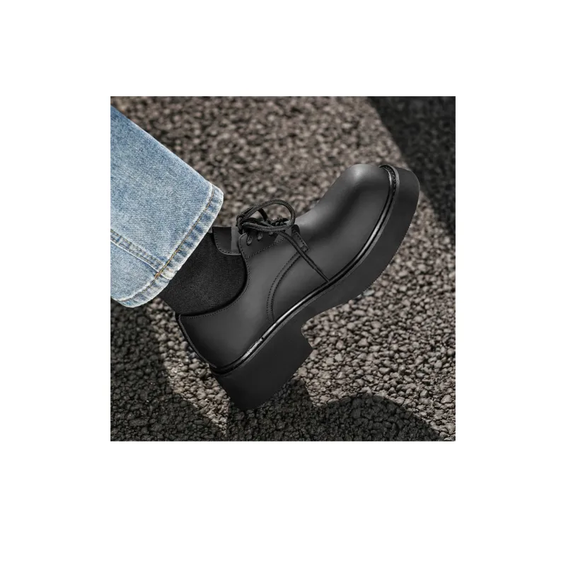 Bellum Han Low-Top Casual Leather Shoes Unisex Black-17