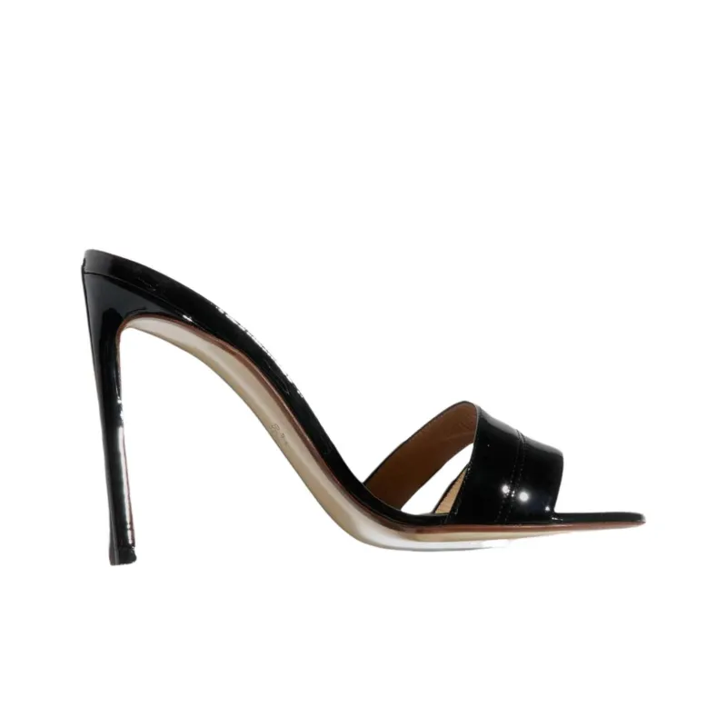 FRANCESCO RUSSO Slide Slippers 10.5cm Women's Black-1