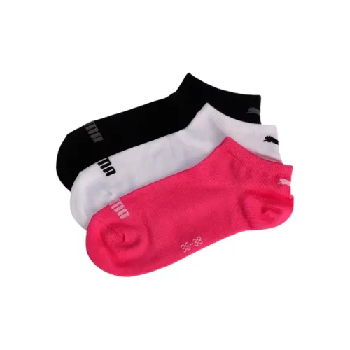 PUMA Ankle Socks Unisex 3 Pack Fuchsia Rose