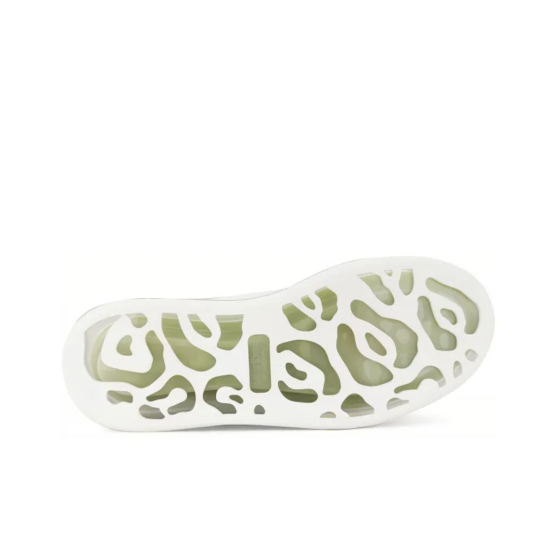 Alexander McQueen Oversized Sneaker 'Transparent Sole   White Gunmetal'-4