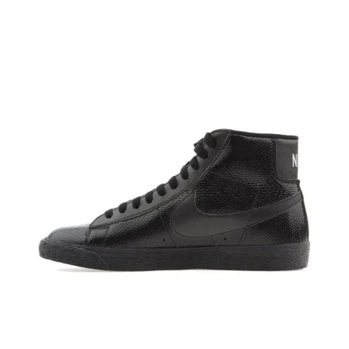 Nike Blazer Mid Skateboard Shoes Women's High-Top Black