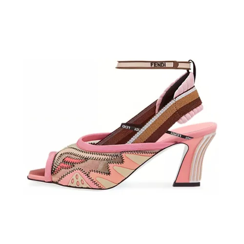 FENDI Strap Sandals Women's Pink Brown
