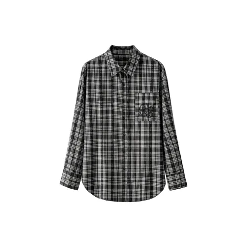 BANANA CICI Shirts Women's Gray Plaid