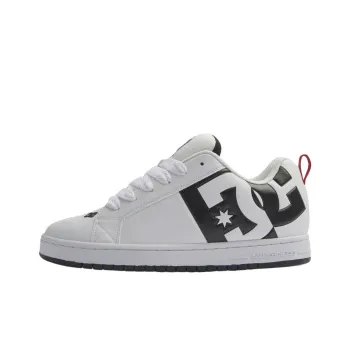 DC Shoes Low Top Skateboard Shoes Men's White Black