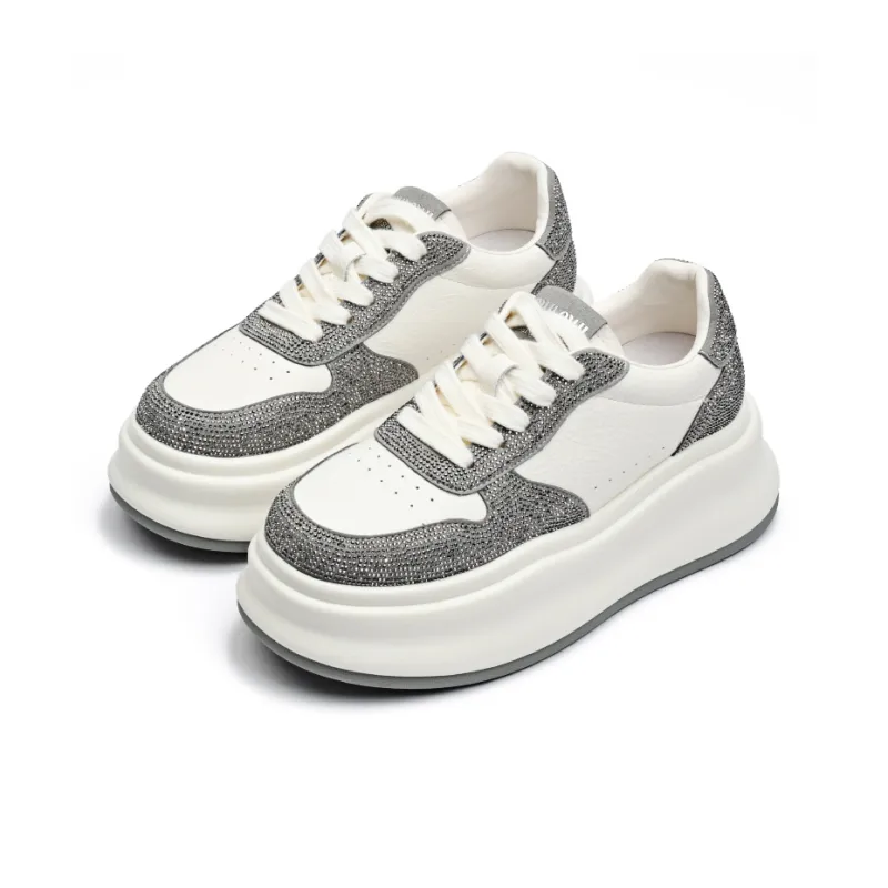 CENTRAL&KITTY Lightweight Height Increasing Low-Top Skateboard Shoes Women's-5