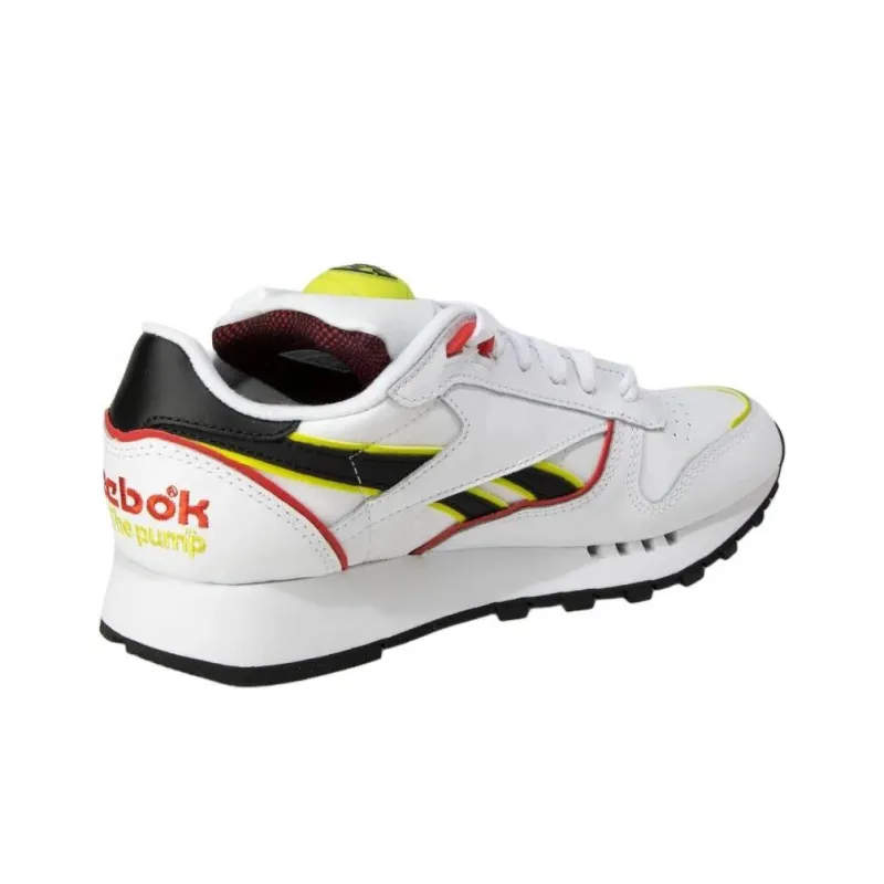 Reebok Classic Leather The Pump White Acid Yellow-3