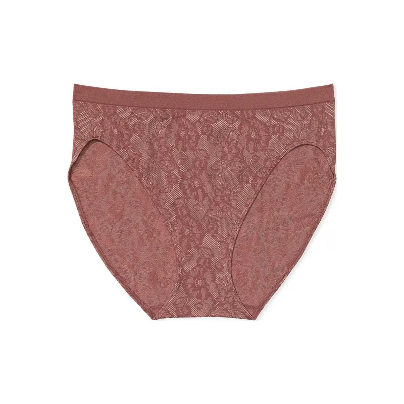 Victoria's Secret Seamless Seamless High-Leg Brief Panty / V R F Underpants Women's 1 Pack Vintage Rose Flower-0